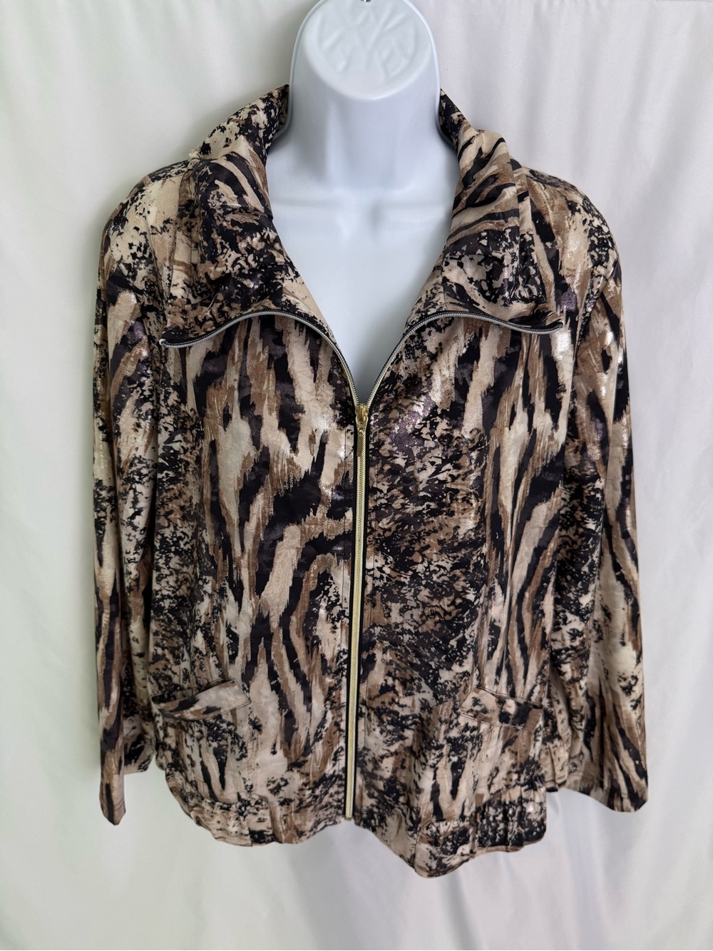 Chicos Zenergy Metallic Jacket Size 2